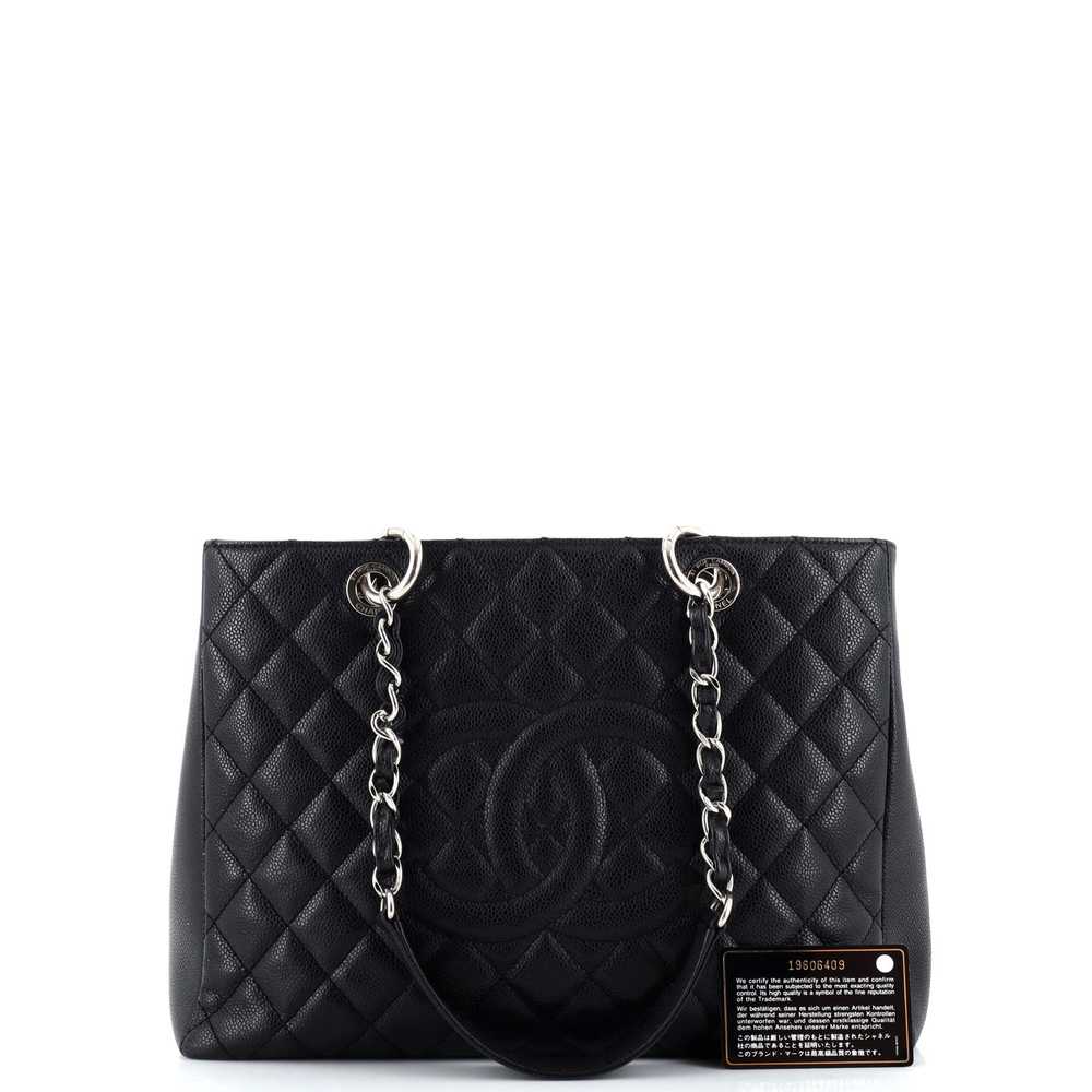 CHANEL Grand Shopping Tote Quilted Calfskin - image 2