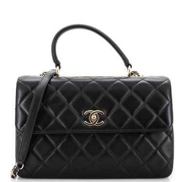 CHANEL Trendy CC Top Handle Bag Quilted Lambskin M