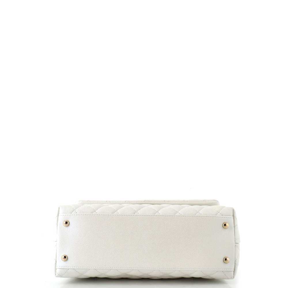 CHANEL Coco Top Handle Bag Quilted Iridescent Cav… - image 5