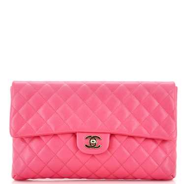 CHANEL Classic Flap Clutch Quilted Caviar