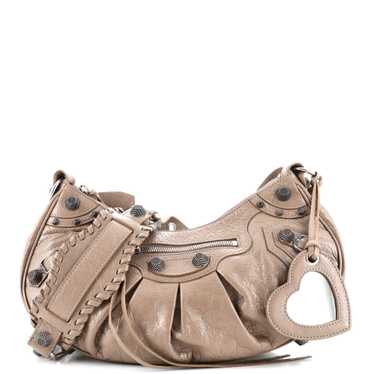 Balenciaga Le Cagole Giant Studs Shoulder Bag Leat