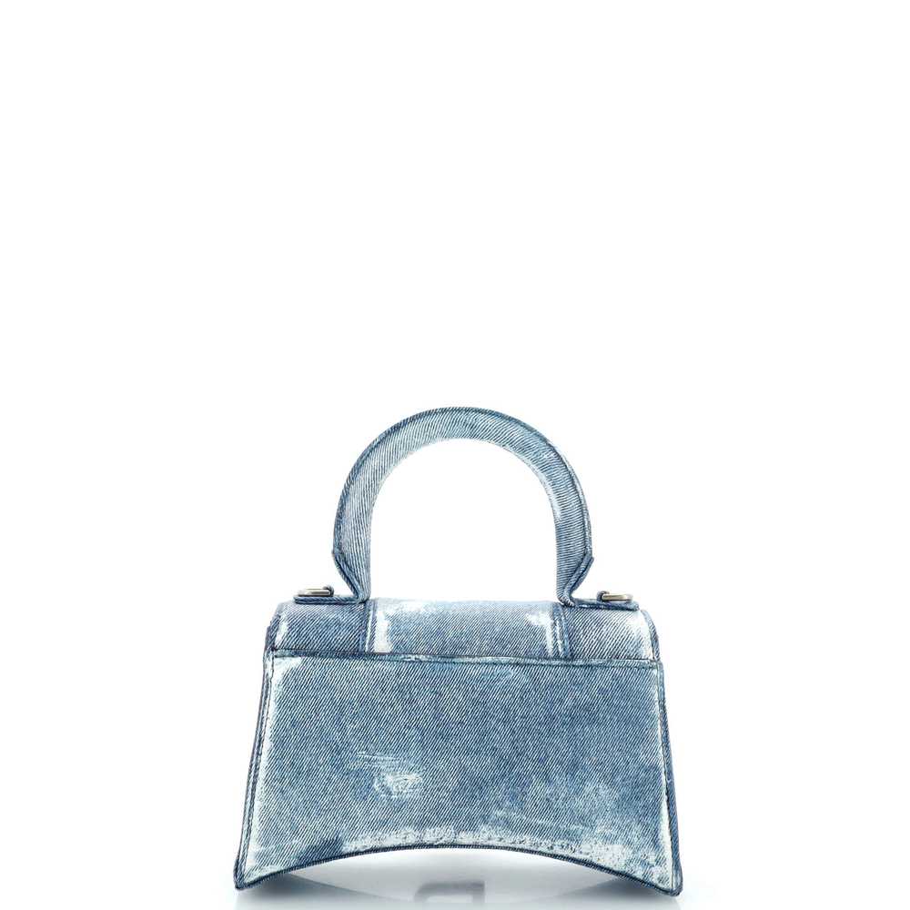 Balenciaga Hourglass Top Handle Bag Denim Printed… - image 3
