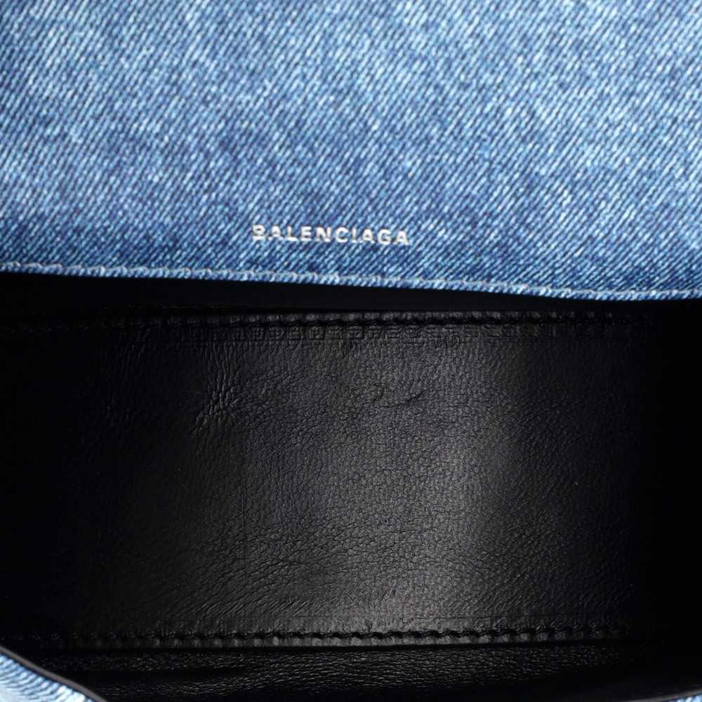 Balenciaga Hourglass Top Handle Bag Denim Printed… - image 5