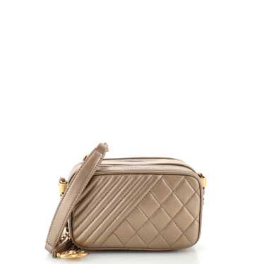 CHANEL Coco Boy Camera Bag Quilted Leather Mini
