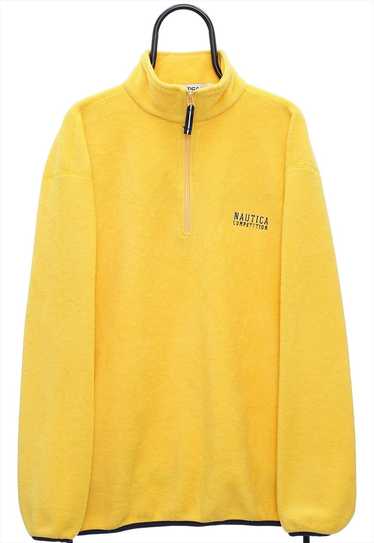 Vintage Nautica Competition Yellow Quarter Zip Fle