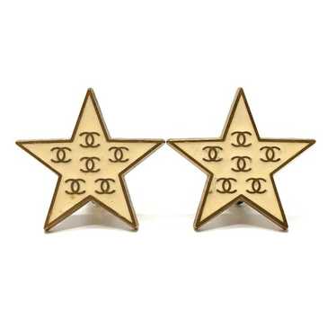 【CHANEL】★Vintage★STARS CC EARRINGS 星型 ピアス Chanel Star Earrings Crystals Gold Hardware 24C - Designer