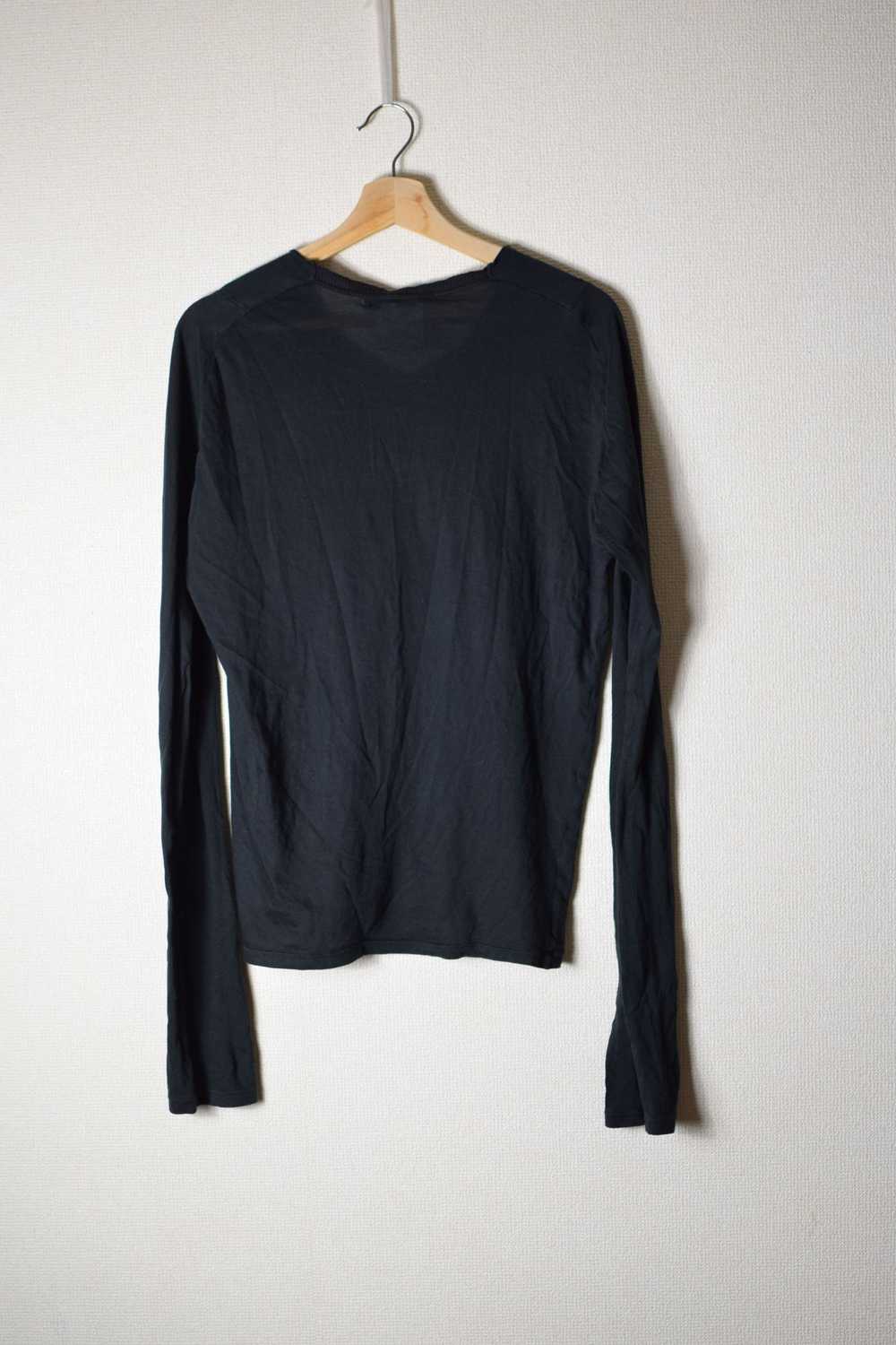 Julius Julius SS08 V-Neck Patch Longsleeve Top - … - image 3