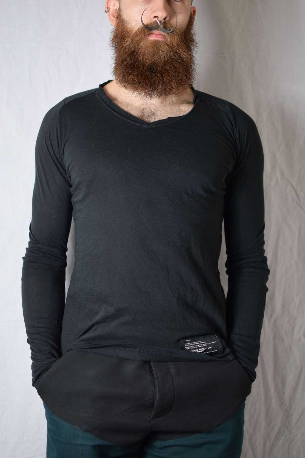 Julius Julius SS08 V-Neck Patch Longsleeve Top - … - image 4