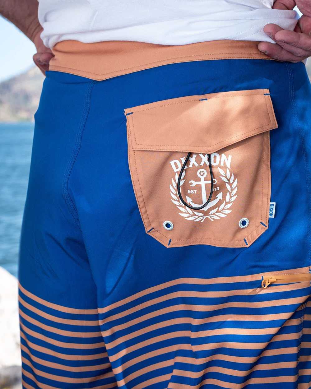 dixxon Doldrum Boardshorts - Blue & Peach - image 2