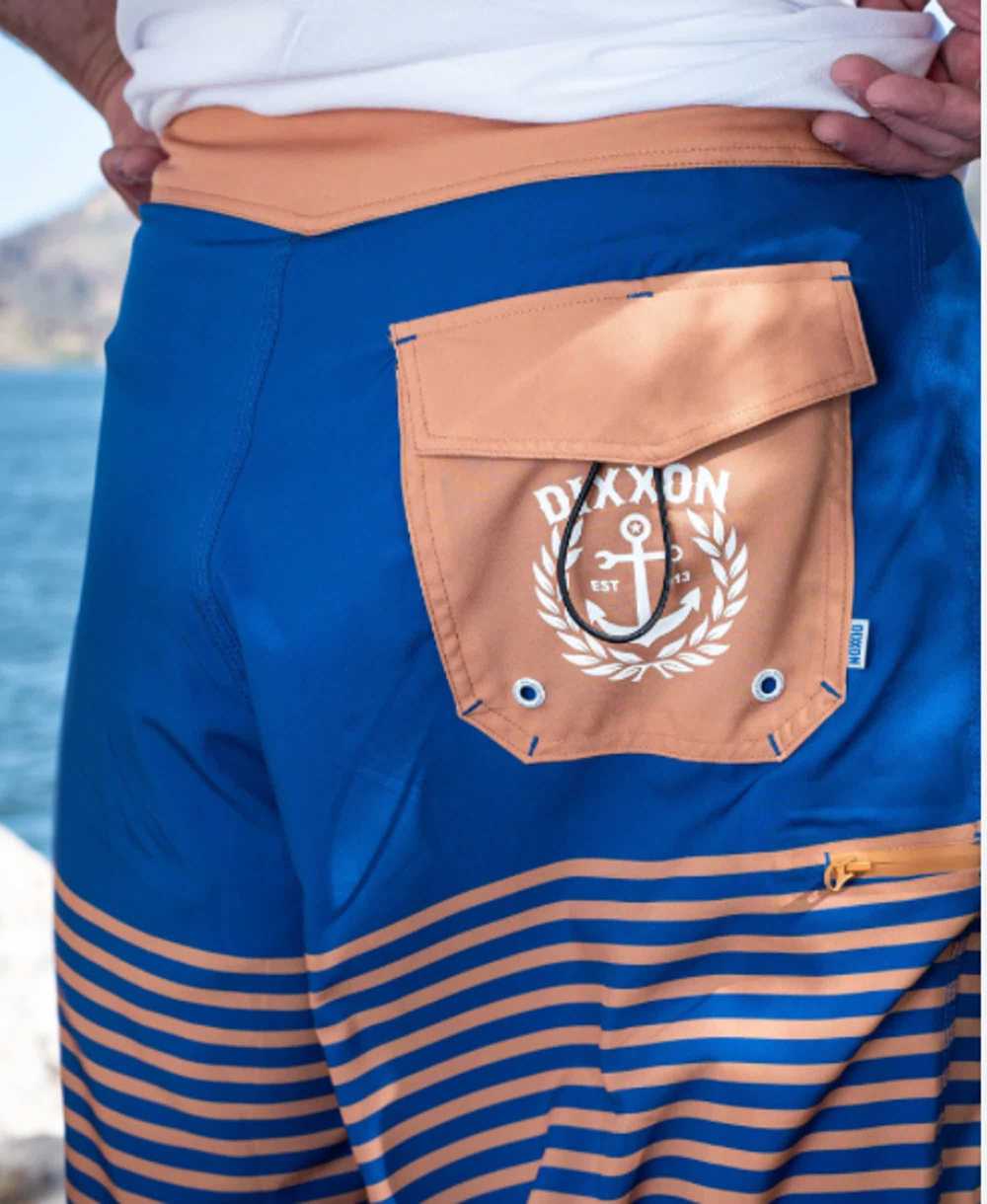 dixxon Doldrum Boardshorts - Blue & Peach - image 6