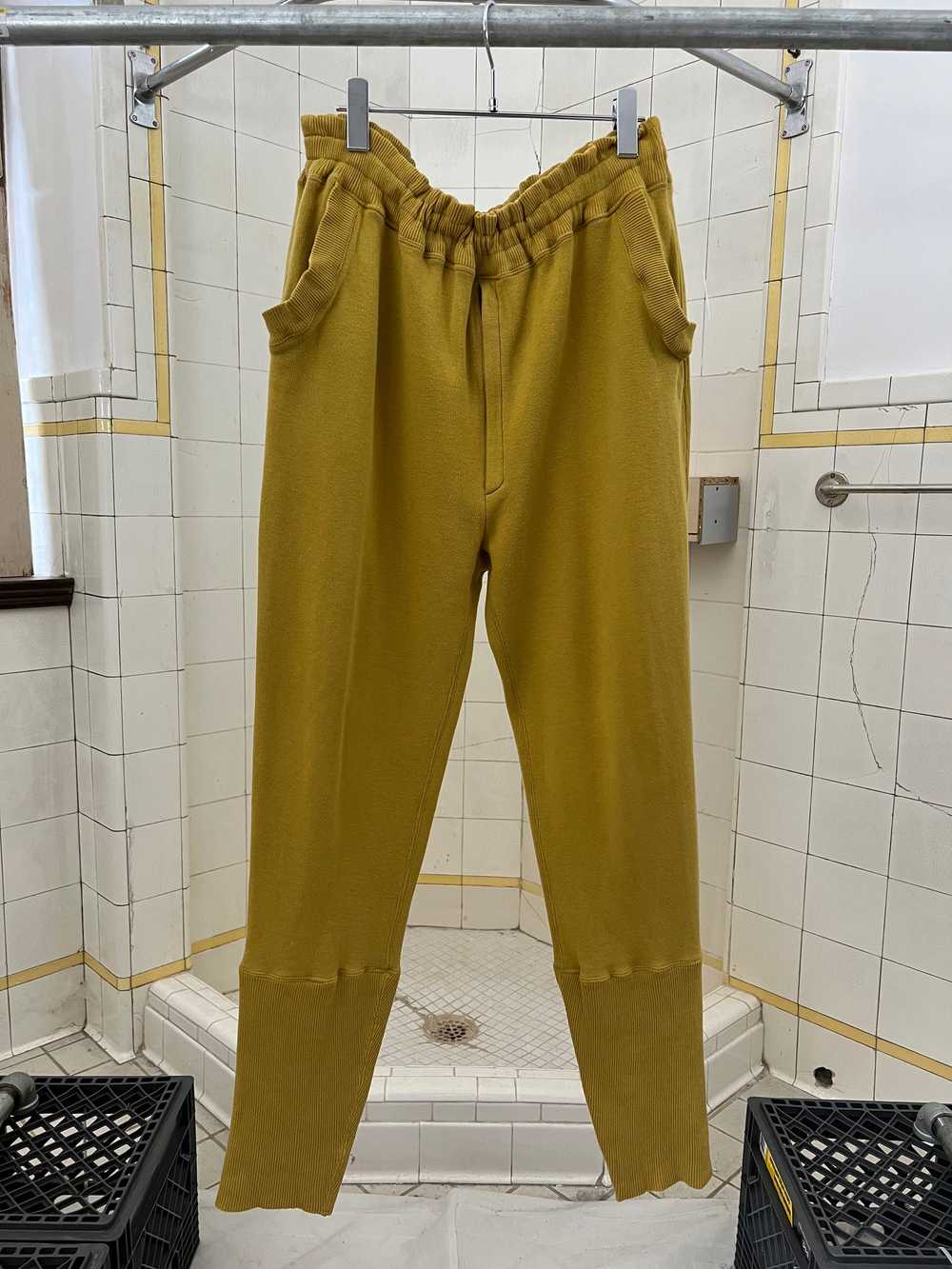 1980s Issey Miyake Yellow Sweatpants with Ribbed … - image 1