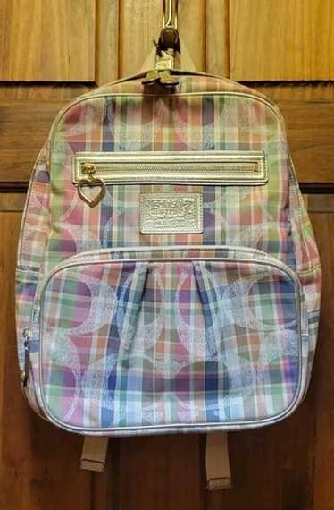 バッグ Coach Daisy Madras Poppy Pocket Shoulder Coach Poppy Daisy Madras Pastel Plaid Shoulder Bag | eBay