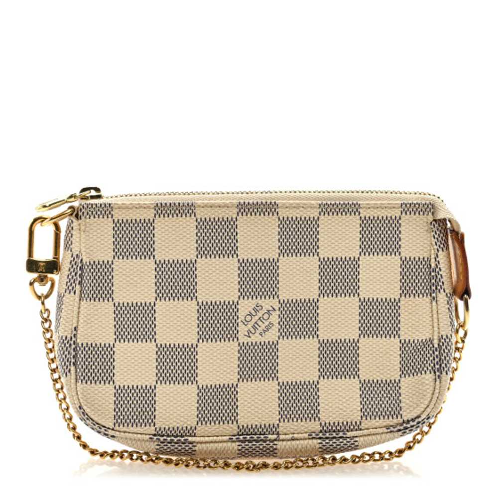 LOUIS VUITTON Damier Azur Mini Pochette Accessori… - image 1