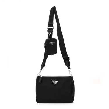 PRADA Re-Nylon Saffiano Shoulder Bag Black