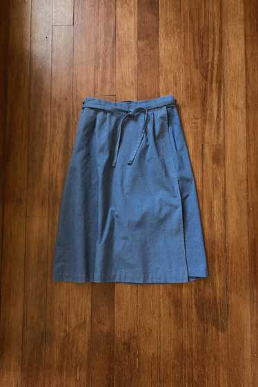 1960's CHAMBRAY SUMMER WRAP SKIRT | SIZE S/M