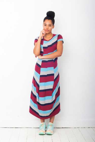 Comme des Garçons SS 1996 striped patchwork dress