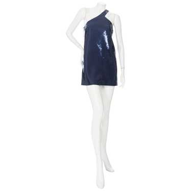 Blue Sequin One Shoulder Mini Dress
