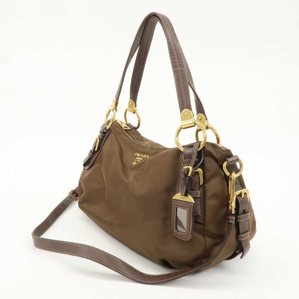 PRADA Nylon Leather 2Way Shoulder Bag Brown BR4261 - image 3