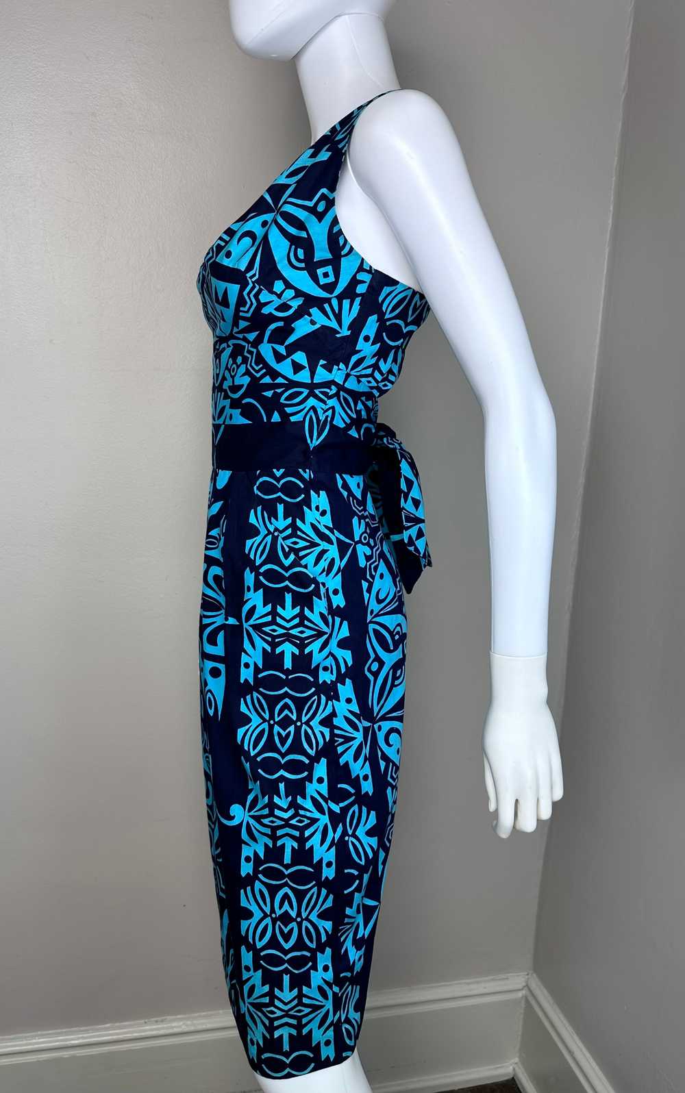 1950s Hawaiian Wiggle Dress, Alfred Shaheen Size … - image 3