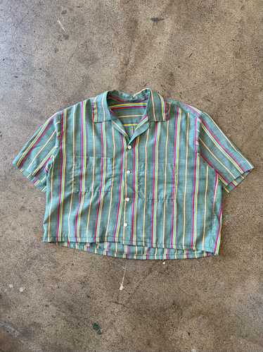 1990s Cropped Colorful Two Pocket Shirt