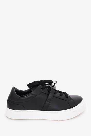 Hermès Black Leather 'Day' Sneakers Size 35