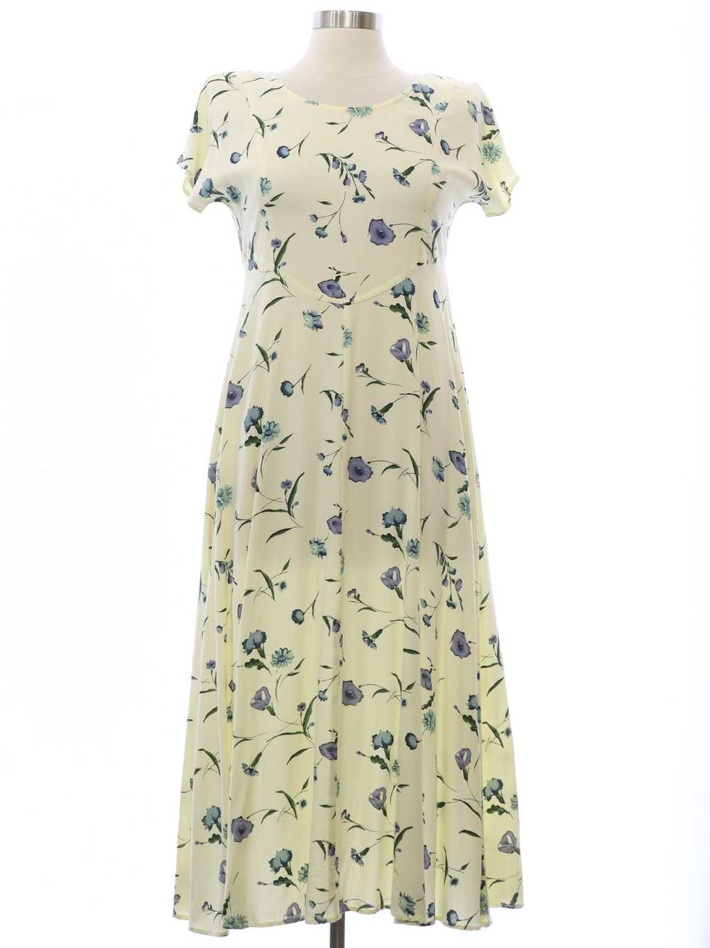 1980's Rayon Blend Maxi Dress - image 1