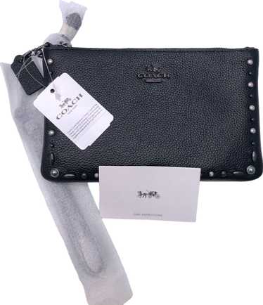 Coach Black Prairie Rivets Small Wristlet