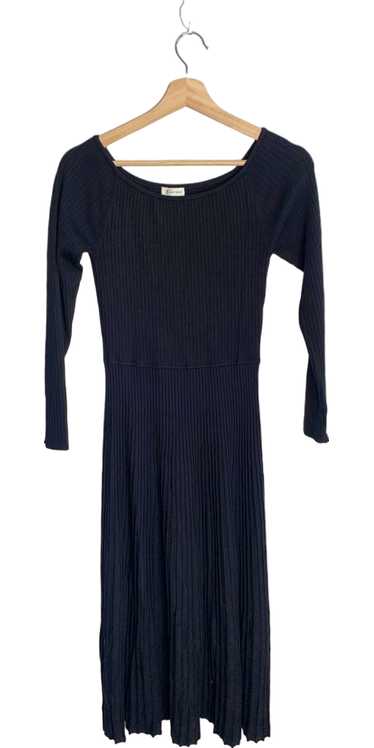LILYSILK Black Ribbed Knit Dress Size S