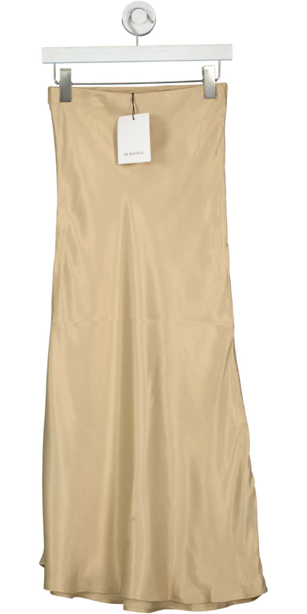 De Rococo Beige Satin Slip Skirt UK XS - image 1