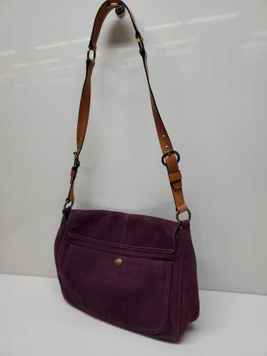 COACH Suede Violet Leather Messenger Bag