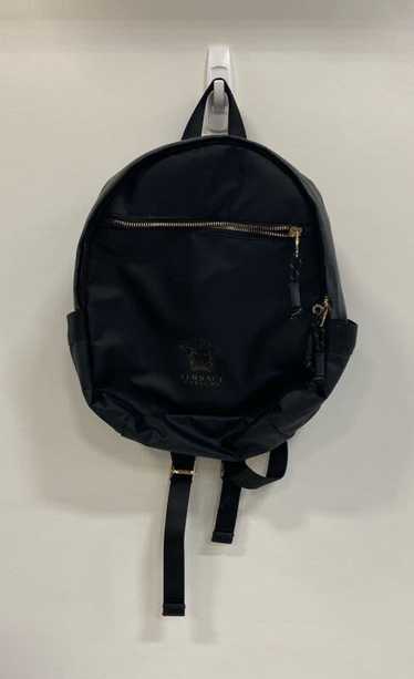 Versace Parfums Black Nylon Zip Small Backpack Bag