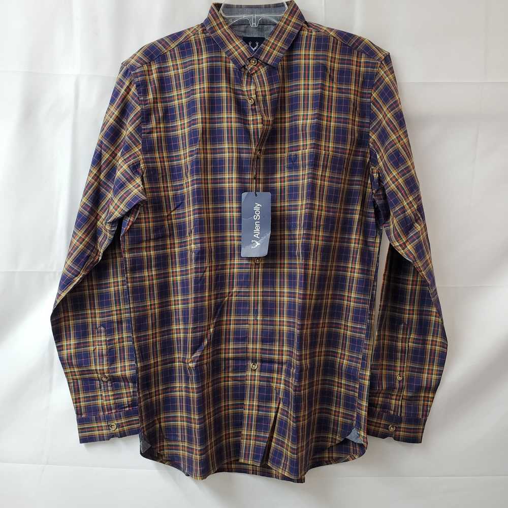 Allen Solly Men's Plaid Long Sleeve Dress Shirt S… - image 1