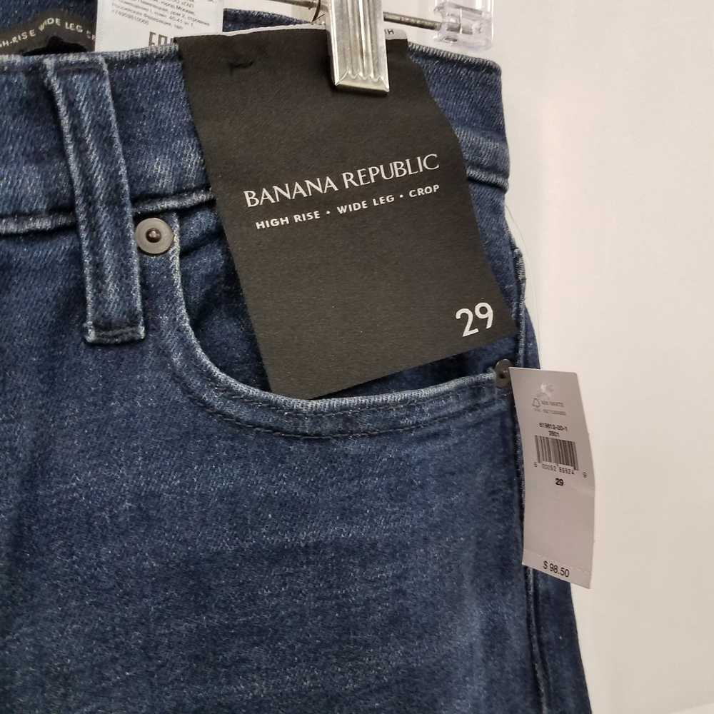 Banana Republic Hi Rise Wide Leg Crop Jeans NWT S… - image 2