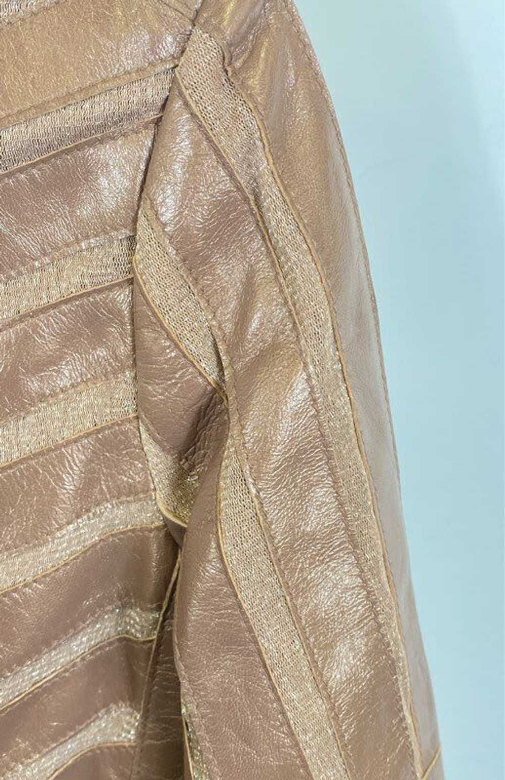 Mauritius Women Pink Sheer Leather Jacket Sz 8 - image 5