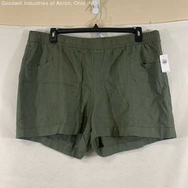 NWT Old Navy Green Women's Linen Shorts, Sz. XL - image 1