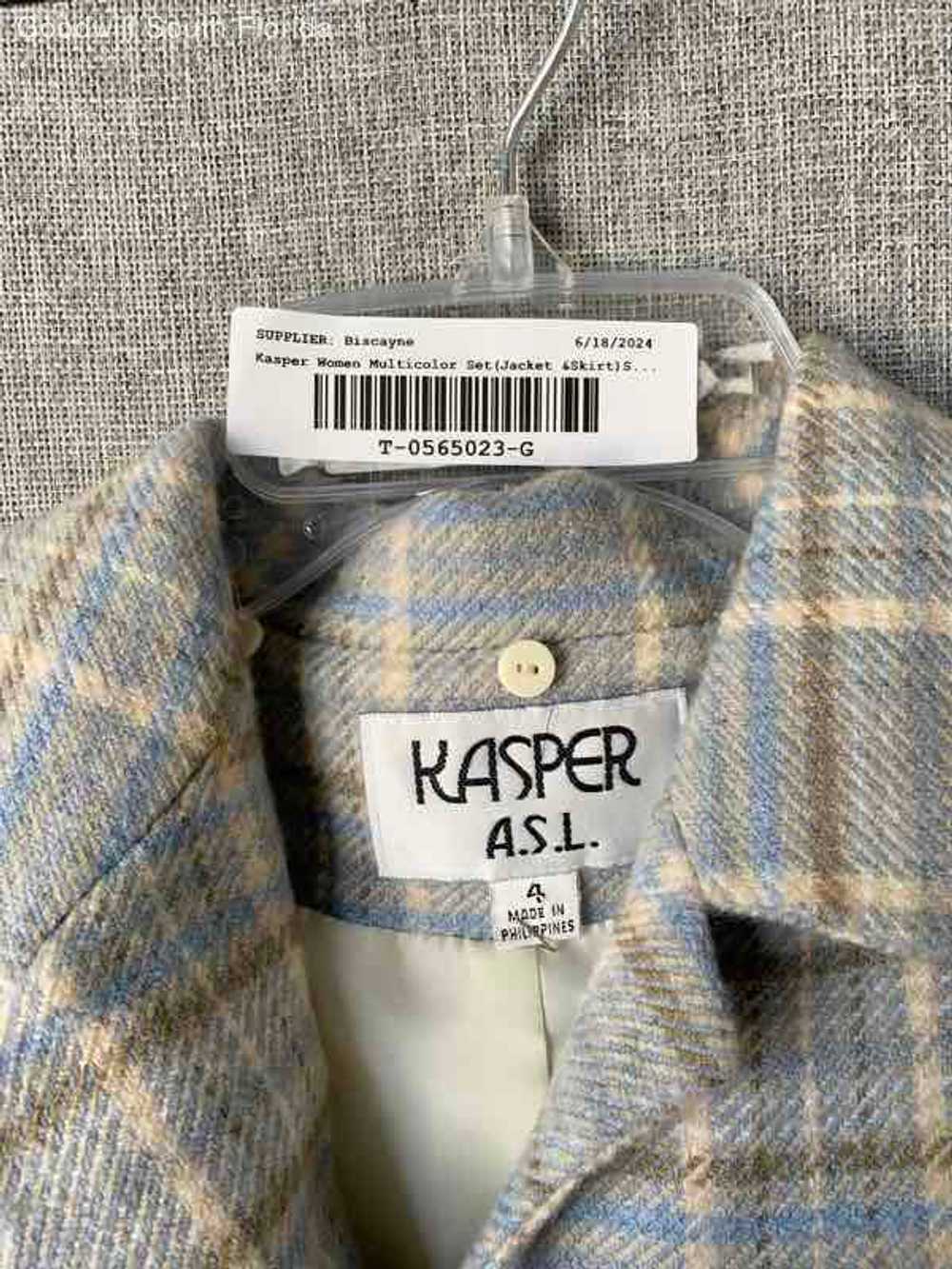 Kasper Womens Multicolor Set Jacket & Skirt Size 4 - image 10