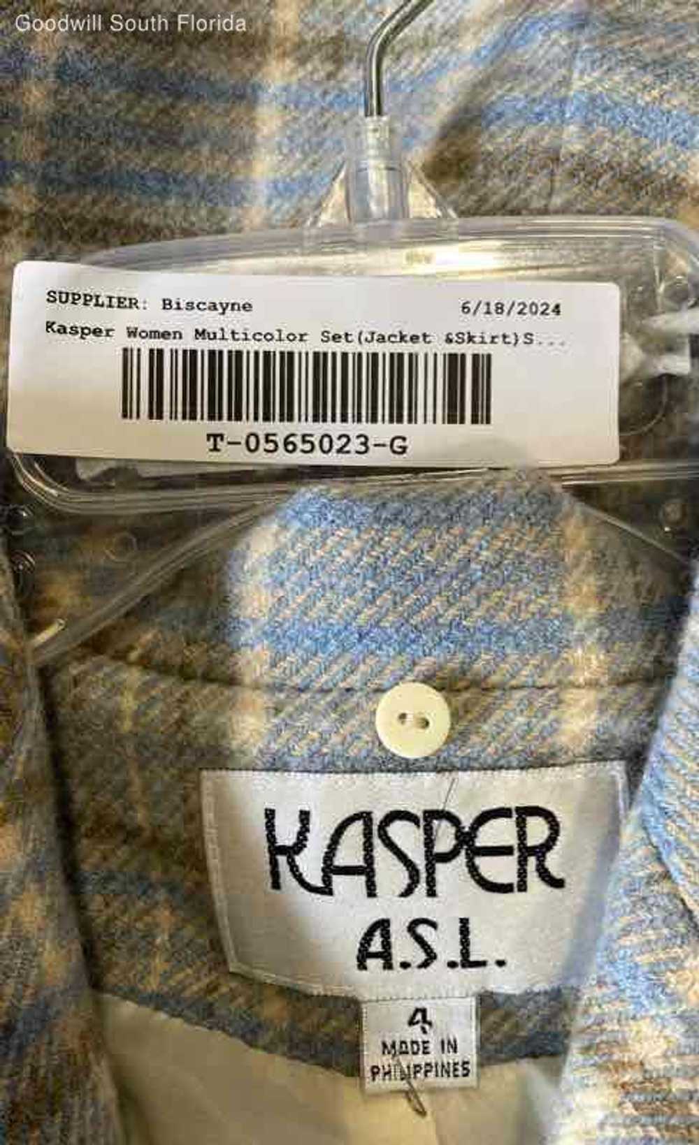 Kasper Womens Multicolor Set Jacket & Skirt Size 4 - image 9