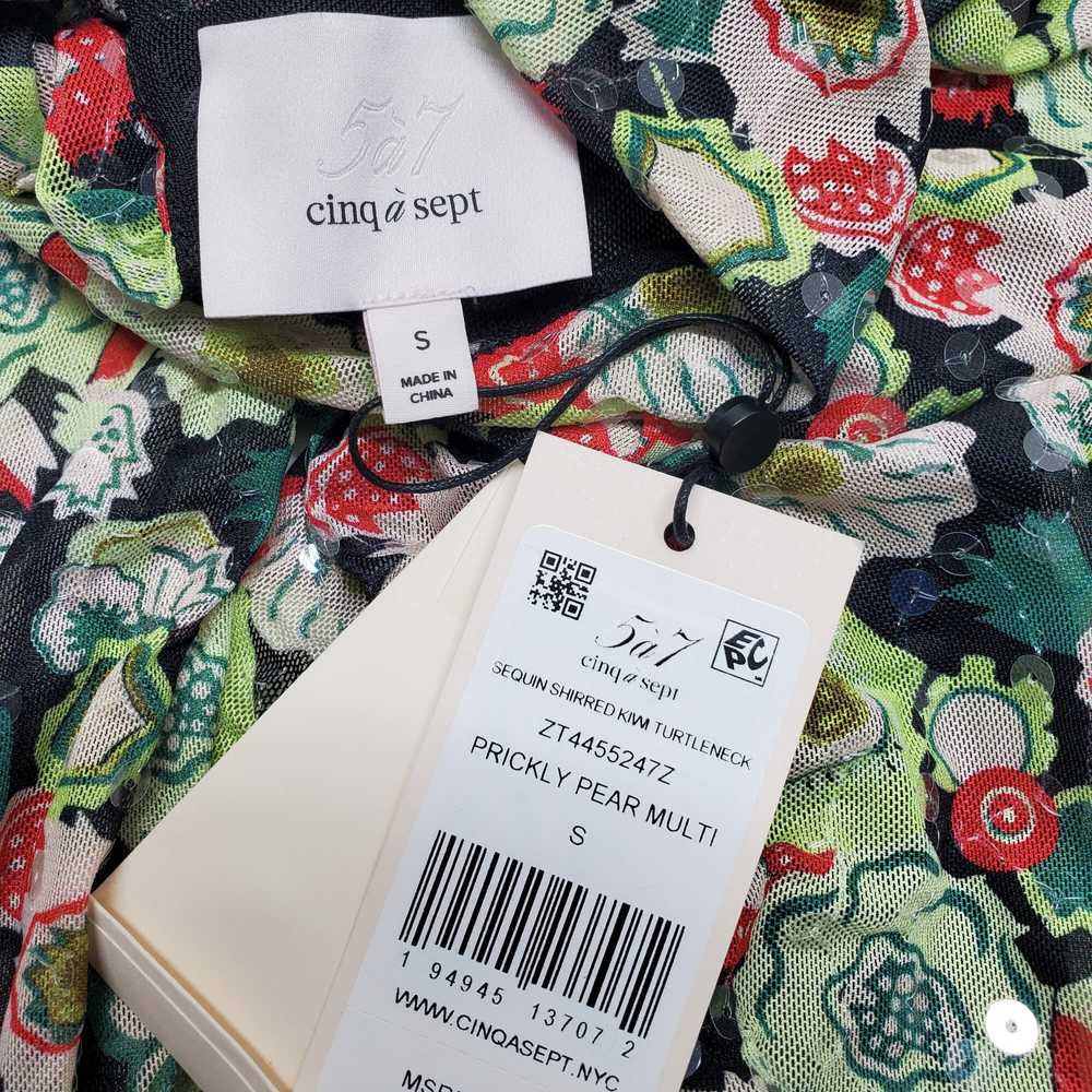 5a7 Cinq a Sept Women's Sequin Shirred Kiwi Turtl… - image 3