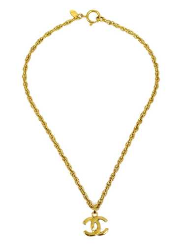 CHANEL Pre-Owned 1990-2000s CC pendant necklace -… - image 1