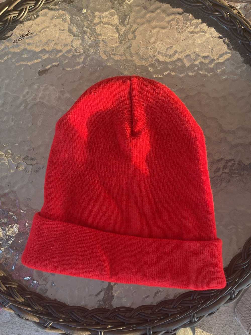 Chrome Hearts Red chrome hearts logo beanie - image 2