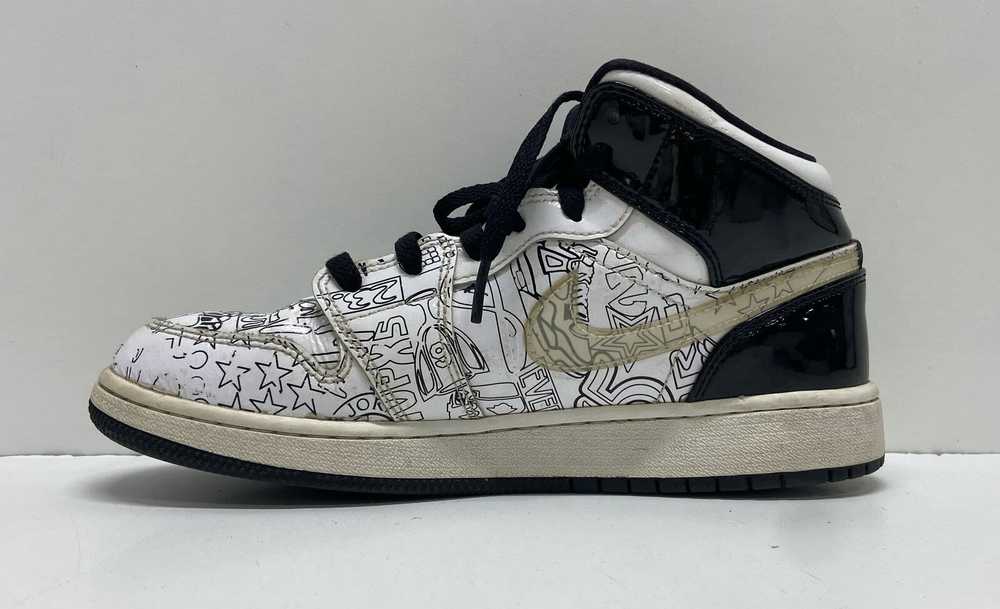 Air Jordan 1 Mid SE DIY (GS) White Athletic Shoes… - image 2