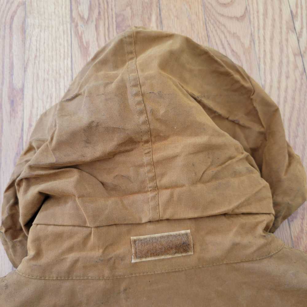 Gant Gant XL Brown Hooded Coat Jacket Waxed Oilsk… - image 12