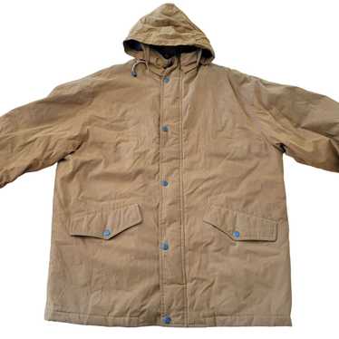 Gant Gant XL Brown Hooded Coat Jacket Waxed Oilsk… - image 1