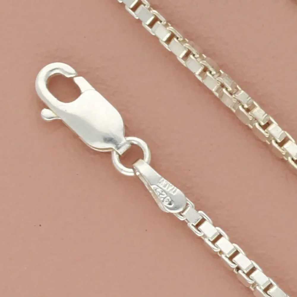 Sterling Silver 2Mm Box Chain Necklace Size 20In - image 3