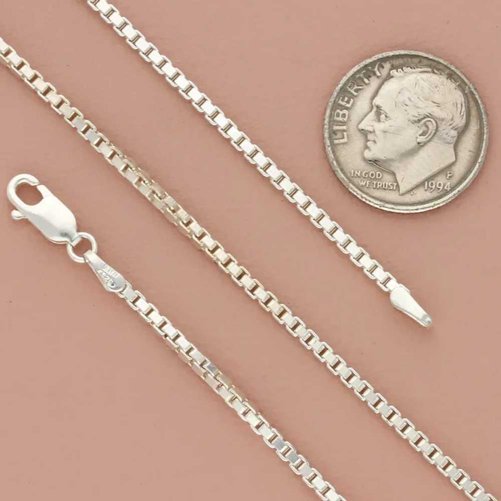 Sterling Silver 2Mm Box Chain Necklace Size 20In - image 4