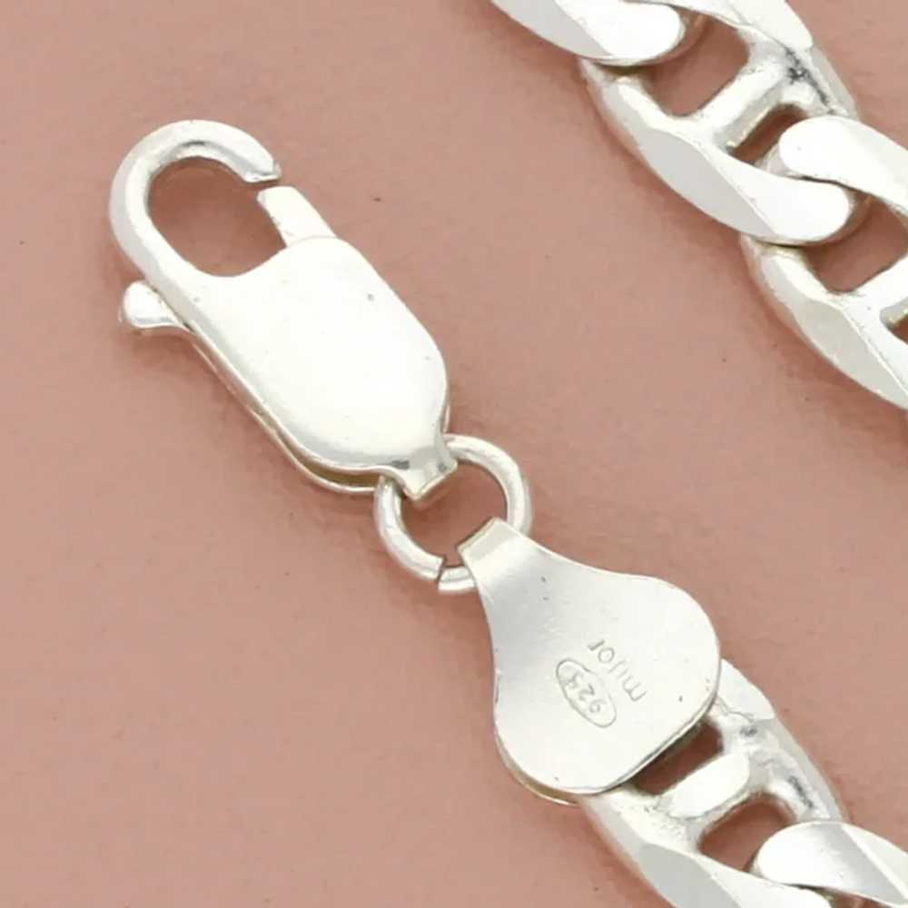 Sterling Silver Mens Italy 6Mm Figaro Chain Neckl… - image 3