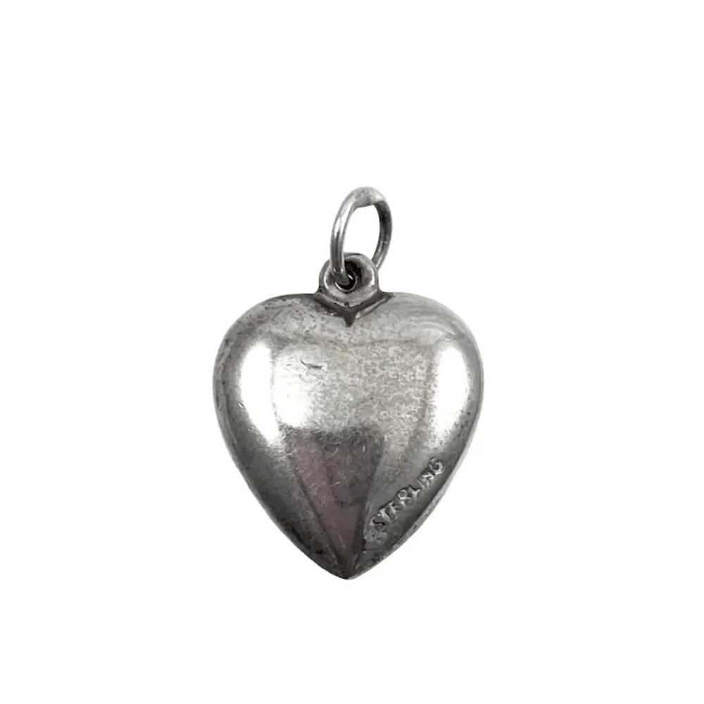 Sterling Heart Charm With Clasped Hands Victorian - image 4