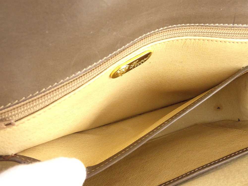 Gucci Handbag Bag Old Double G Brown Gold Silver … - image 8