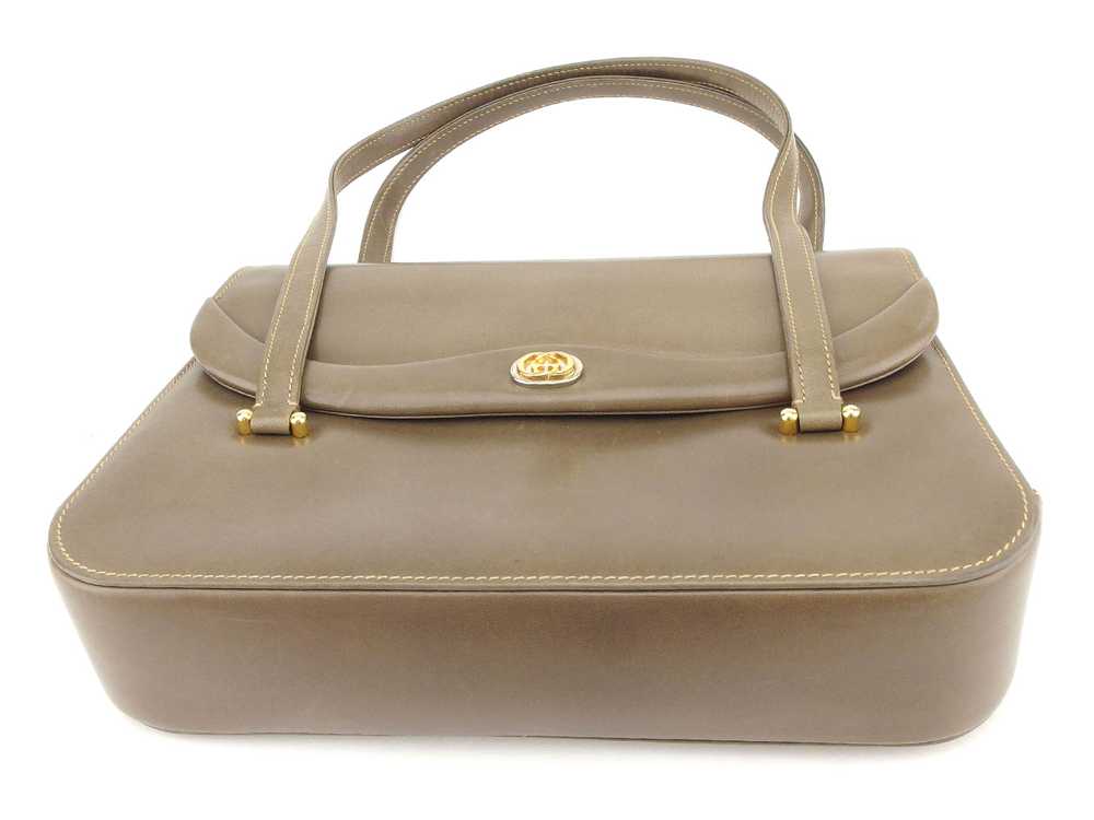Gucci Handbag Back Bag Old Double G Brown Gold Si… - image 3