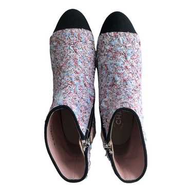 Chanel Tweed boots